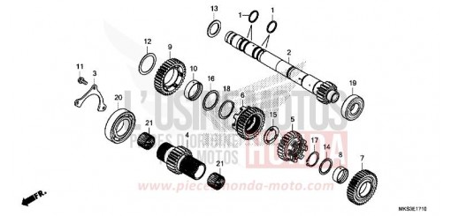 GETRIEBE (HAUPTWELLE) (DCT) CRF1100D4L de 2020